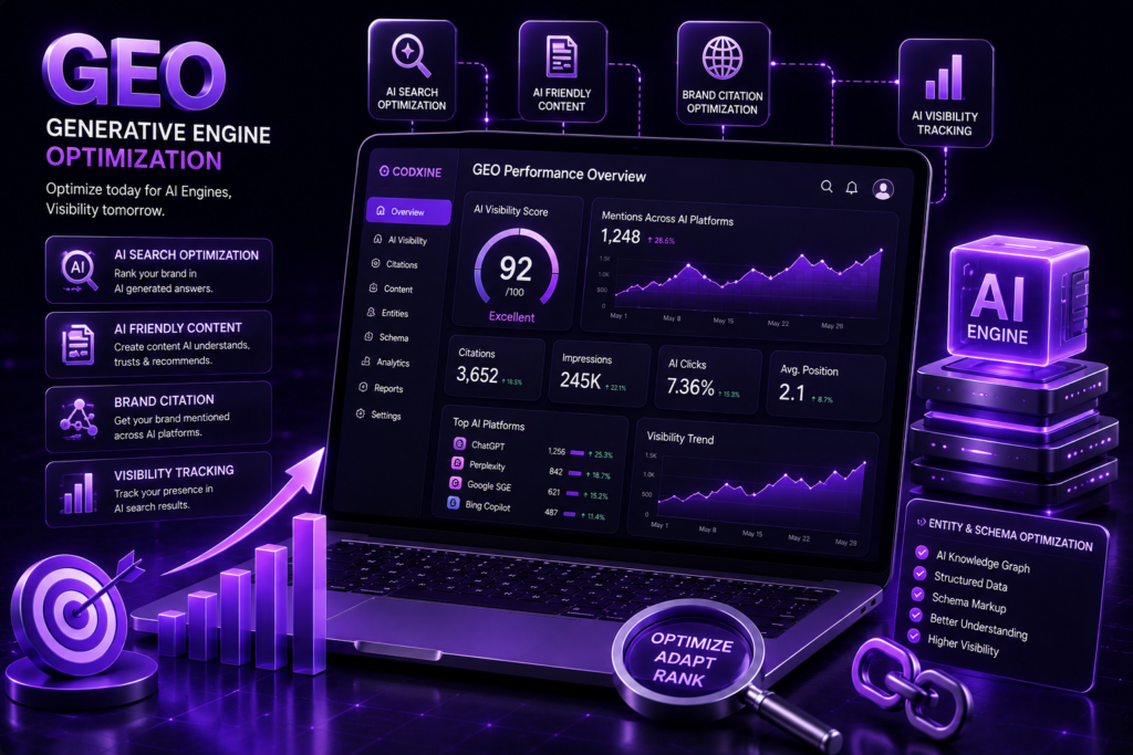 Generative Engine Optimization services for AI search visibility and brand citations